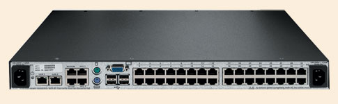 Переключатель KVM IP модели DSR2035DAC (вид сзади)  компании Avocent